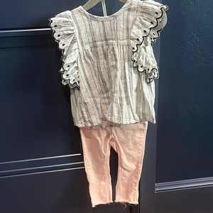 Jessica Simpson 18 month boho top and jeans set